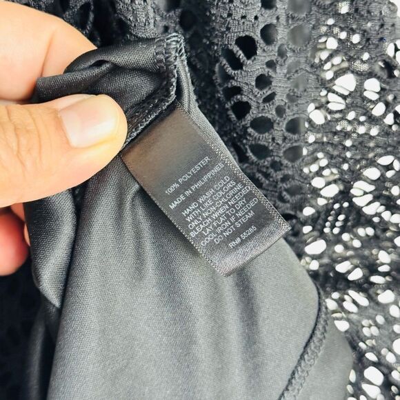 Express Cocktail Party Dress XS Spaghetti Strap V-Neck  Eyelet Lace Sun Dress - Picture 8 of 9